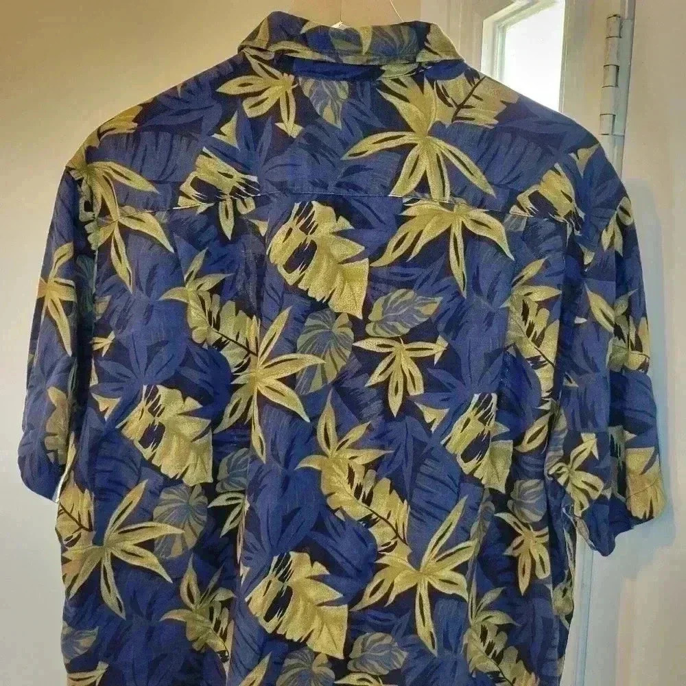 Eddie Bauer Linen & Cotton Floral Short Sleeve Button Up, Size‎ M - Picture 7 of 8